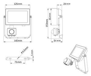 Philips - LED Vonkajší reflektor so senzorom PROJECTLINE LED/20W/230V IP65 4000K