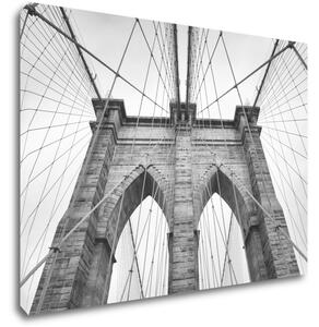 Impresi Obraz Brooklyn bridge čiernobiely - 70 x 50 cm