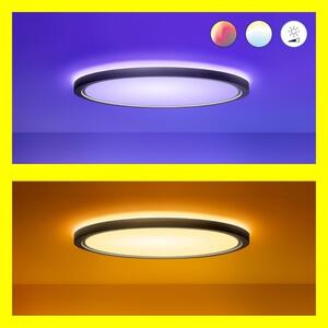 WiZ - LED RGB Stmievateľné stropné svietidlo SUPERSLIM LED/32W/230V Wi-Fi čierna