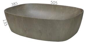Keramické umývadlo ANNA, khaki kameň, 50 cm