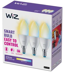 SADA 3x LED Stmievateľná žiarovka C37 E14/4,9W/230V 2700-6500K CRI 90 Wi-Fi - WiZ