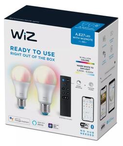 SADA 2x LED RGBW Stmievateľná žiarovka A60 E27/8,5W/230V 2200-6500K Wi-Fi+DO - WiZ