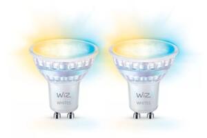 SADA 2x LED Stmievateľná žiarovka PAR16 GU10/4,7W/230V 2700-6500K CRI 90 Wi-Fi-WiZ