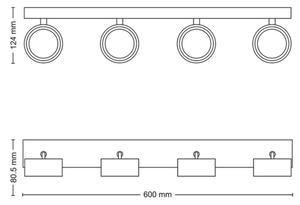 Philips - LED Bodové svietidlo BRACIA 4xLED/5,5W/230V biela