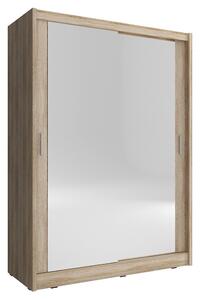 Zrkadlová skriňa s posuvnými dverami 150 cm MARVAN - dub sonoma
