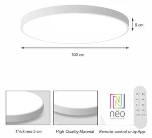 Immax NEO 07316L-LED stmievateľné stropné svietidlo SEMPLICI 128W/230V pr.100cm Wi-Fi Tuya biela + diaľkový ovládač (DO)