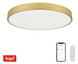 Immax NEO 07311L-LED Stmievateľné stropné svietidlo SEMPLICI 96W/230V priemer 80 cm Wi-Fi Tuya zlaté + diaľkové ovládanie