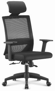 Otočná kancelárska stolička HC-1021 Black Mesh Červená