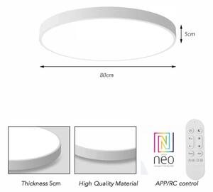 Immax NEO 07315L-LED Stmievateľné stropné svietidlo SEMPLICI 96W/230V priemer 80 cm Wi-Fi Tuya biela + diaľkový ovládač