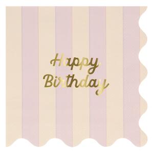 Papierové obrúsky v súprave 16 ks Happy Birthday – Meri Meri