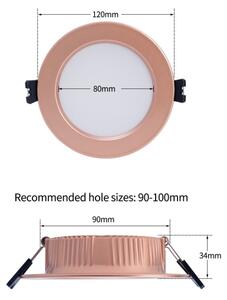 Immax NEO 07330L - LED stmievateľné podhľadové svietidlo DOWN LED/12W/230V Wi-Fi Tuya, priemer 12 cm, ružové zlato