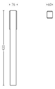 Philips - LED Vonkajšia lampa STRATOSPHERE LED/3,8W/230V 42 cm 2700K IP44