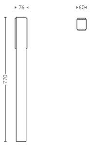 Philips - LED Vonkajšia lampa STRATOSPHERE LED/3,8W/230V 77 cm 2700K IP44