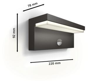 Philips - LED Vonkajšie nástenné svietidlo so senzorom BUSTAN LED/3,8W/230V IP44