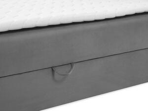 Kontinentálna manželská posteľ 160x200 CARMELA - čierna + topper ZDARMA