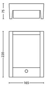 Philips - LED Vonkajšie nástenné svietidlo so senzorom ARBOUR LED/3,8W/230V IP44