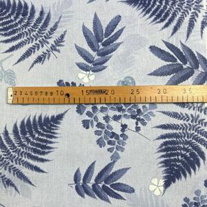 Ervi bavlna š.240cm - Akvarelové lístky na modrom - 9935-5, metráž