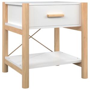 Nočný stolík biely 42x38x45 cm spracované drevo