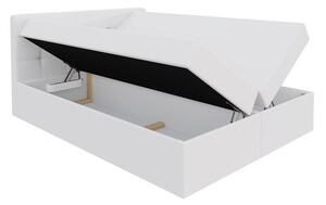 Boxspringová posteľ 140x200 CAROLA - šedá + topper ZDARMA