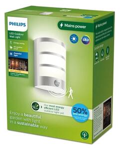 Philips - LED Vonkajšie nástenné svietidlo so senzorom PYTHON LED/3,8W/230V IP44