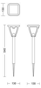 Philips - LED Solárna lampa VAPORA LED/1,5W/3,7V 1500 mAh IP44