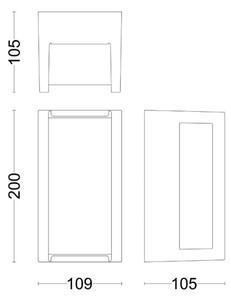 Philips - LED Vonkajšie nástenné svietidlo PYRONA LED/12W/230V IP44