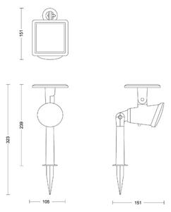 Philips - LED Solárne bodové svietidlo JIVIX LED/1,4W/3,7V 1800 mAh IP44