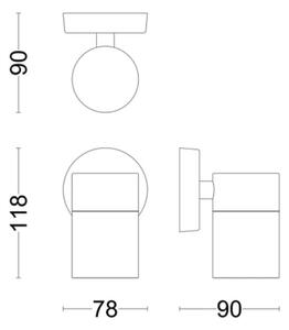 Philips - Vonkajšie nástenné svietidlo KYLIS 1xGU10/25W/230V IP44