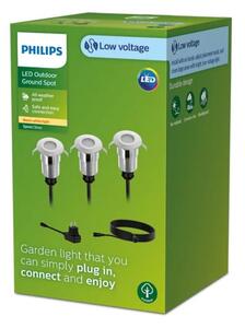 Philips - SADA 3x LED Vonkajšie zápustné svietidlo SPORE LED/1W/24/230V IP67