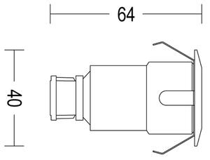 Philips - LED Vonkajšie zápustné svietidlo SPORE LED/1W/24V IP67
