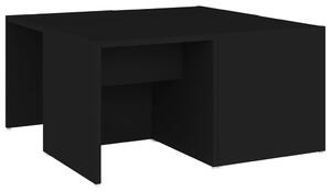Konferenčné stolíky 4 ks, čierne 33x33x33 cm, kompozitné drevo