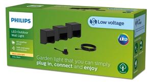 Philips - SADA 3x LED Vonkajšie nástenné svietidlo GRITS LED/1,5W/24/230V IP44