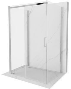 Mexen Omega-3S sprchová kabína 3-stenná, posuvná 100 x 80 cm, transparentná, chróm - 825-100-080-01-00-3S