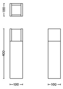 Philips - LED Vonkajšia lampa ARBOUR LED/3,8W/230V 40 cm IP44