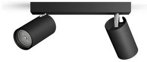 Philips - Kúpeľňové bodové svietidlo IDRIS 2xGU10/5W/230V IP44 čierna