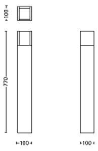 Philips - LED Vonkajšia lampa ARBOUR LED/3,8W/230V 77 cm IP44