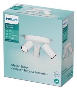 Philips - Kúpeľňové bodové svietidlo IDRIS 3xGU10/5W/230V IP44 biela
