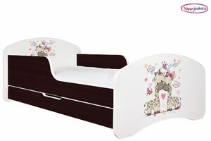 Detská posteľ so zásuvkou 180x90cm zamilovaný žirafa + matrace ZADARMO!