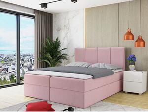 Kontinentálna manželská posteľ 180x200 CARMELA - ružová + topper ZDARMA