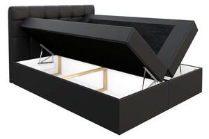 Boxspringová manželská posteľ 160x200 CLARA - svetlá šedá + topper ZDARMA