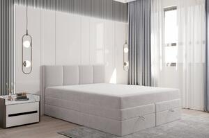 Čalúnená posteľ s úložným priestorom 140x200 PORSHA - sivá