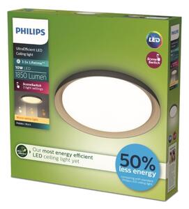 Philips - LED Stmievateľné stropné svietidlo PEBBLO LED/10W/230V 2700K čierna