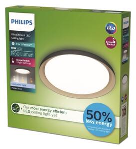 Philips - LED Stmievateľné stropné svietidlo PEBBLO LED/10W/230V 4000K čierna