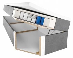 Čalúnená posteľ s úložným priestorom a zásuvkami 180x200 CHARLIE - modrá