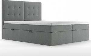 Manželská čalúnená posteľ 140x200 GUSTAVE - sivá