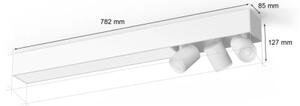 Philips-LED RGBW Stmievateľné bodové svietidlo Hue CENTRIS 3xGU10/4,2W + LED/11W