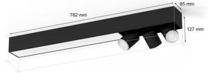 Philips-LED RGBW Stmievateľné bodové svietidlo Hue CENTRIS 3xGU10/4,2W + LED/11W
