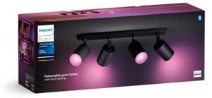 Philips - LED RGBW Stmievateľné bodové svietidlo Hue FUGATO 4xGU10/4,2W/230V čierna
