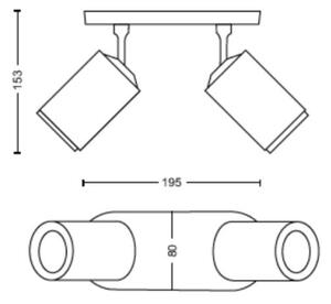 Philips - LED RGBW Stmievateľné bodové svietidlo Hue FUGATO 2xGU10/4,2W/230V čierna