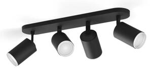 Philips - LED RGBW Stmievateľné bodové svietidlo Hue FUGATO 4xGU10/4,2W/230V čierna